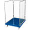 Gaascontainer 3-zijdig, 1020 bruikbare hoogte op kunststof rolcontainer, gentiaanblauw RAL5010