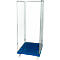 Gaascontainer 3-zijdig, 1600 bruikbare hoogte op kunststof rolcontainer, gentiaanblauw RAL 5010