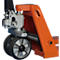Gabelhubwagen AC-P, manueller Hubantrieb, Tragkraft bis 2500 kg, Lenkräder und Lastrollen, L 1550 x B 540 x H 1240 mm, Stahl, orange-schwarz