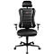 Gaming Stuhl SITNESS RS, 3D-Sitzfläche, Synchronmechanik, Sitzzeit 8 Std., schwarz/schwarz