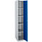 Garderobekast - 1 compartiment - 4 legborden - blank aluminium en gentiaanblauw - ons merk Schäfer Shop Select