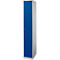 Garderobekast - 1 compartiment - hoedenplank en kledingstang - blank aluminium en gentiaanblauw - ons merk Schäfer Shop Select