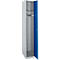 Garderobekast - 1 compartiment - hoedenplank en kledingstang - blank aluminium en gentiaanblauw - ons merk Schäfer Shop Select
