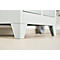 Garderobekast, 2 deuren, B 600 x H 1800 mm, incl. poten, draaigrendelslot, lichtgrijs