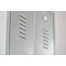 Garderobekast, 2 deuren, B 600 x H 1800 mm, incl. poten, draaigrendelslot, lichtgrijs