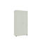 Garderobekast, 5 OH, 4 legborden, tussenschot en kledingstang, afsluitbaar, zonder akoestisch front, B 800 x D 450 x H 1930 mm, spaanplaat, l.grijs
