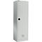 Garderobekast - B 600 x D 500 x H 1935 mm - cilinderslot - blank alu en lichtgrijs - ons merk Schäfer Shop Select