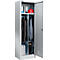 Garderobekast - B 600 x D 500 x H 1935 mm - cilinderslot - blank alu - ons merk Schäfer Shop Select