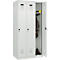 Garderobekast C+P Evolo Plus, 3 vakken, rechts scharnierend, veiligheidsdraaigrendel, B 900 x D 500 x H 1850 mm, lichtgrijs/lichtgrijs