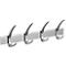 Garderobenleiste 520 mm breit, 4 x 3fach-Haken