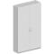 Garderobenschrank TETRIS SOLID, 5 Ordnerhöhen, 1 Fachboden, Kleiderstange, abschließbar, B 1200 x T 412 x H 2143 mm, weißalu/weiß