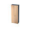 Garderobenschrank Topas Line, 6 Ordnerhöhen, abschließbar, B 800 x T 420 x H 2156 mm, graphit/Eiche-Dekor