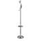 Garderobenständer Kerkmann Adria, 5 Haken, Schirmhalter & Tropfmulde, H 1800 x ø 310 mm, Stahl, alusiber