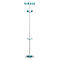 Garderobenständer Paperflow®, 12 Haken, mit Schirmhalter & Tropfmulde, B 350 x T 350 x H 1750 mm, Stahl, weiß-blau