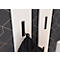 Garderobepaneel 3728 - MDF melaminehars gecoat - B 150 x D 30 x H 1700 mm -3 uitklapbare haken - wit