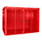 Gasflaschencontainer BAUER GFC-B M5, B 2175 x T 3125 x H 2270, für 96 Gasflaschen, feuerbeständig, abschließbar, rot