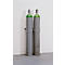 Gasfles wandhouder, staal, B 280 x D 175 x H 60 mm, 1 fles Ø 230 mm, met kettingslot