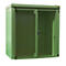 Gasflessencontainer BAUER GFC-B M1, B 1175 x D 2120 x H 2265, voor 28 gasflessen, brandwerend, afsluitbaar, groen