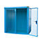 Gasflessencontainer BAUER GFC-B M2, B 1570 x D 2125 x H 2265, voor 35 gasflessen, brandwerend, afsluitbaar, blauw