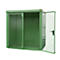 Gasflessencontainer BAUER GFC-B M2, B 1570 x D 2125 x H 2265, voor 35 gasflessen, brandwerend, afsluitbaar, groen