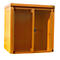 Gasflessencontainer BAUER GFC-B M2, B 1570 x D 2125 x H 2265, voor 35 gasflessen, brandwerend, afsluitbaar, oranje