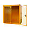 Gasflessencontainer BAUER GFC-B M2, B 1570 x D 2125 x H 2265, voor 35 gasflessen, brandwerend, afsluitbaar, oranje
