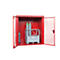 Gasflessencontainer BAUER GFC-B M2, B 1570 x D 2125 x H 2265, voor 35 gasflessen, brandwerend, afsluitbaar, rood