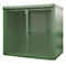 Gasflessencontainer BAUER GFC-B M3, B 1570 x D 2425 x H 2265, voor 45 gasflessen, brandwerend, afsluitbaar, groen