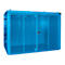 Gasflessencontainer BAUER GFC-B M4, B 1570 x D 3120 x H 2295, voor 60 gasflessen, brandwerend, afsluitbaar, blauw