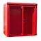 Gasflessenhouder BAUER GFC-B M1, B 1175 x D 2120 x H 2265, voor 28 gasflessen, brandwerend, afsluitbaar, rood