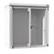 Gasflessenhouder BAUER GFC-B M1, B 1175 x D 2120 x H 2265, voor 28 gasflessen, brandwerend, afsluitbaar, wit