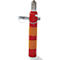 Gasflessenwandhouder, staal, B 385 x D 130 x H 60 mm, 2 flessen Ø 140 mm, met kettingslot