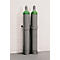 Gasflessenwandhouder, staal, B 560 x D 175 x H 60 mm, 2 flessen Ø 230 mm, met kettingslot