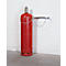 Gasflessenwandhouder, staal, B 745 x D 220 x H 60 mm, 2 flessen Ø 320 mm, met kettingslot