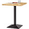 Gastrotafel, massief hout, frame met één kolom, B 600 x D 600 mm, eiken/zwart