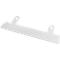 White metal sheet with two holes and angled ends.