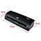 Laminateur noir avec dimensions: 370 x 90 x 80 mm, logo GBC. Boutons et indicateurs.