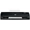 Laminateur GBC noir avec sortie papier et logo, sur fond clair.