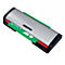 Grauer Laminator mit schwarzem Rand. Links Papierauslass, rote und grüne Elemente. Hinweis: A4 zu A3, 30% schneller.