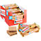 Retail display box of Hanuta hazelnut wafers with individual wafers placed in front.