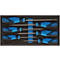 Gedore gereedschapsbak 1500 CT1-2150 PZ, 1/3 module, incl. schroevendraaier-assortiment, 6 st, B 157,5 x D 310 x H 35 mm, schuimrubber, zwart/blauw