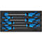 Gedore gereedschapsbak 1500 CT1-2163 TX, 1/3 module, incl. schroevendraaier-assortiment, 6 st, B 157,5 x D 310 x H 35 mm, schuimrubber, zwart/blauw