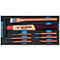 Gedore gereedschapsbak 1500 CT1-350, 1/3 module, incl. slaggereedschap assortiment, 8 st, B 157,5 x D 310 x H 35 mm, schuim, zwart/blauw