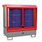Gefahrstoff-Depot Typ GD-C BAUER, Stahl, L 1430 x B 820 x H 1390 mm, Zylinderschloss, Auffangvolumen 220 I, mausgrau RAL 7005