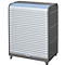 Gefahrstoff-Rollladenschrank, Typ RSG-1, grau RAL7005