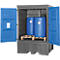 Gefahrstoffdepot asecos, Polyethylen, unterfahrbar, B 1560 x T 1550 x H 2330, für 4 Fässer à 200 l