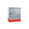 Gefahrstoffschrank BAUER GS-3, Stahlblech, unterfahrbar, für 4 x 200 l Fässer, B 1475 x T 1460 x H 1805 mm, rot