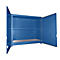 Geïsoleerde rekkenbak BAUER CEH 36-2, staal, dubbele vleugeldeur, B 3850 x D 1500 x H 3550 mm, blauw