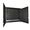 Geïsoleerde rekkenbak BAUER CEH 36-2, staal, dubbele vleugeldeur, B 3850 x D 1500 x H 3550 mm, grijs