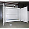 Geïsoleerde rekkenbak BAUER CEH 36-2, staal, dubbele vleugeldeur, B 3850 x D 1500 x H 3550 mm, wit